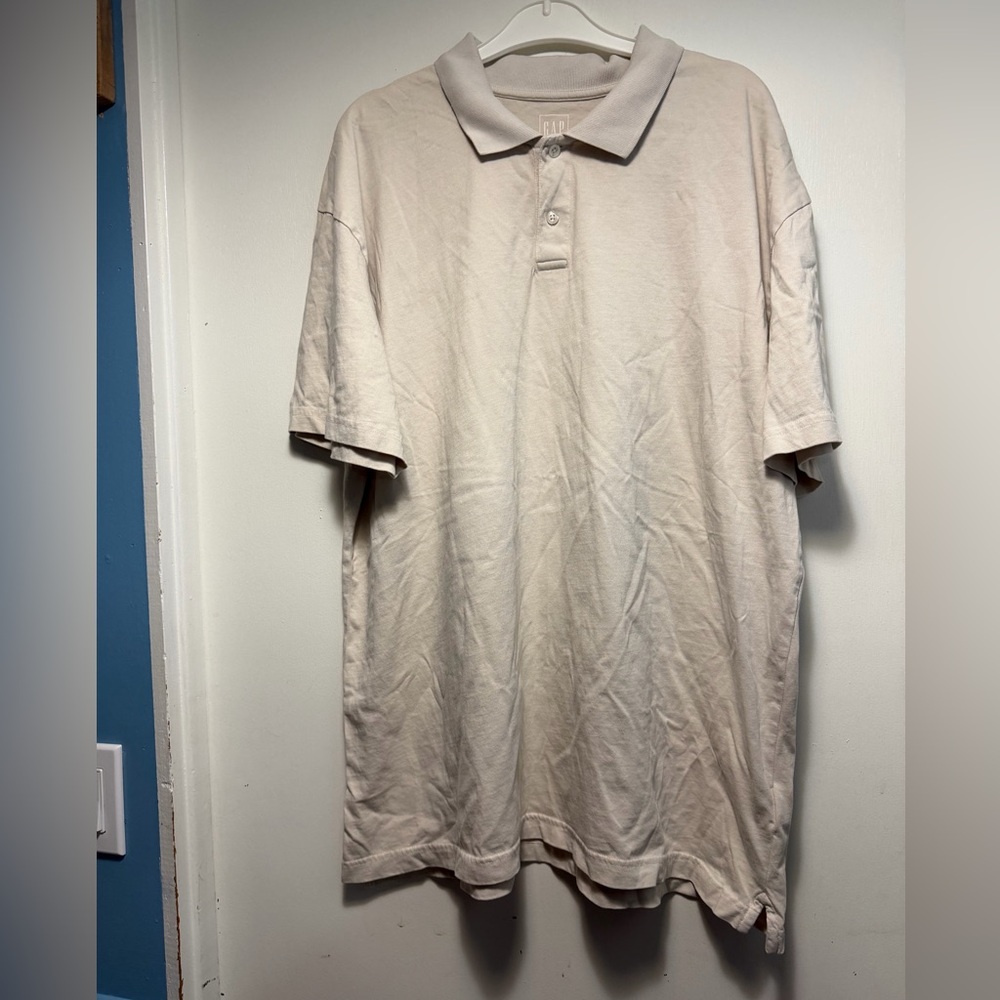 GAP Men's Light Beige Polo Shirt